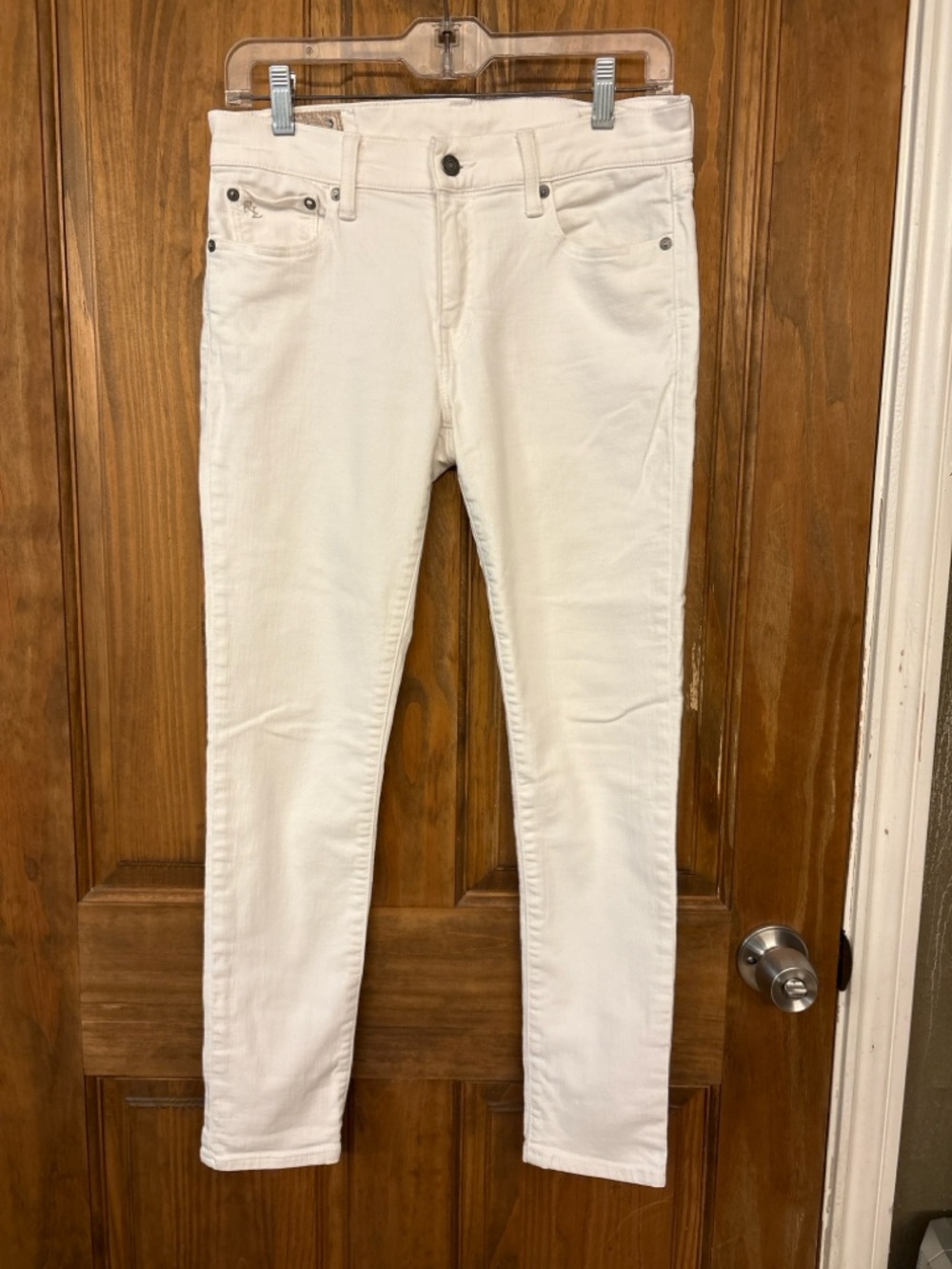 Polo Ralph Lauren Tompkins Skinny Crop White Jeans Womens Size 29